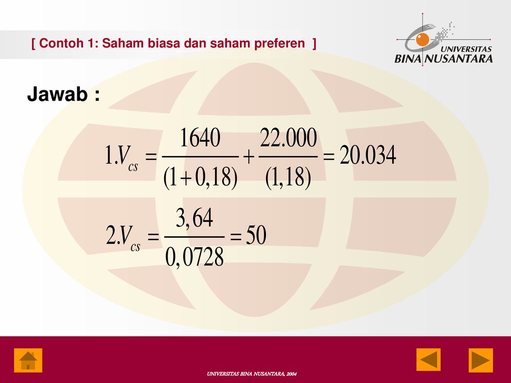 Contoh Perhitungan Saham Biasa, Saham Preferen Dan MHP - Ppt Download